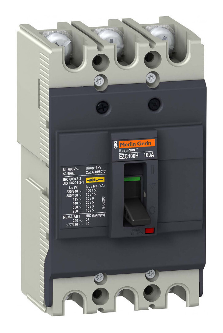 Силовой автомат  EZC 100, TM-D, 30кА, 3P, 63А